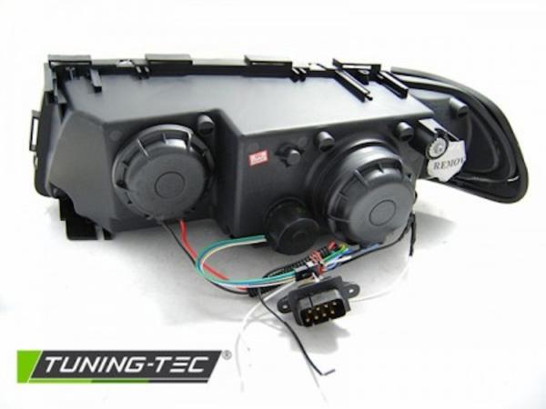 Scheinwerfer 3D Angel Eyes passend für BMW 7er E38 Bj. 94-01 Schwarz