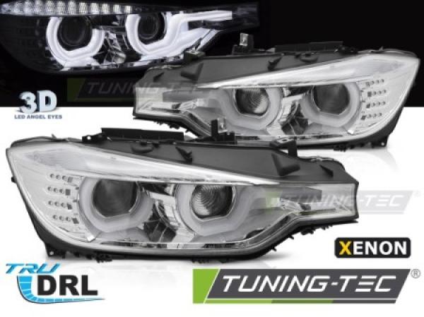 Xenon Scheinwerfer DRL LED Tagfahrlicht passend für BMW 3er F30 F31 Bj. 11-15 Chrom