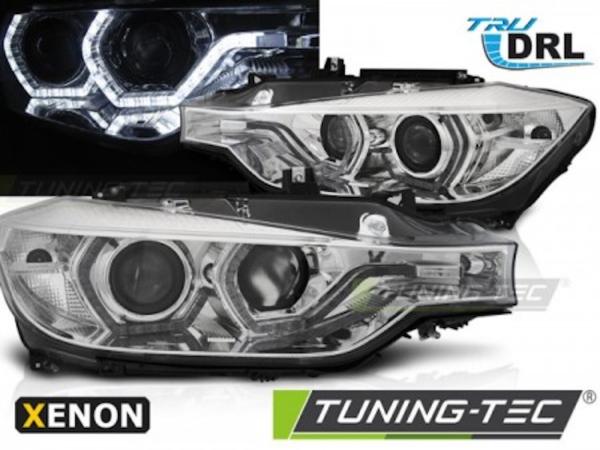 Xenon Scheinwerfer DRL LED Tagfahrlicht passend für BMW 3er F30 F31 Bj. 11-15 Chrom
