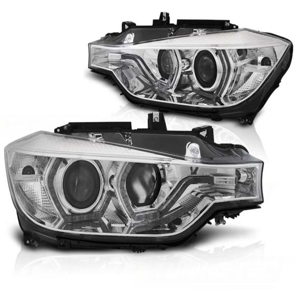 Xenon Scheinwerfer DRL LED Tagfahrlicht passend für BMW 3er F30 F31 Bj. 11-15 Chrom