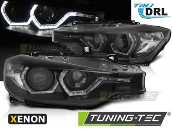 Xenon Scheinwerfer DRL LED Tagfahrlicht passend für BMW 3er F30 F31 Bj. 11-15 Schwarz