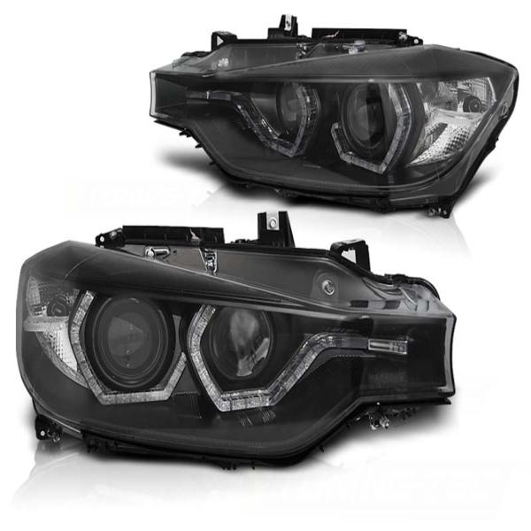 Xenon Scheinwerfer DRL LED Tagfahrlicht passend für BMW 3er F30 F31  11-15 Schwarz AFS