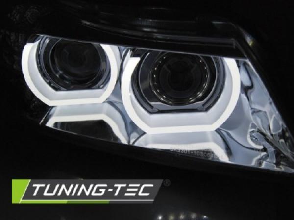 Xenon Scheinwerfer 3D Angel Eyes passend für BMW 3er E90 E91 LCI Bj. 09-12 Chrom AFS