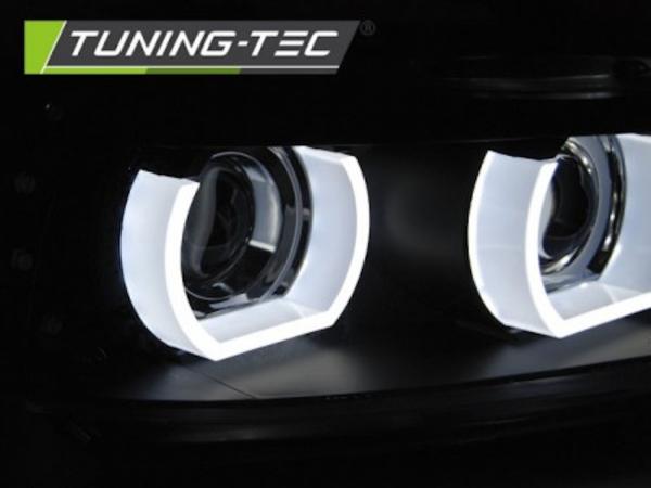 Xenon Scheinwerfer 3D Angel Eyes passend für BMW 3er E90 E91 LCI Bj. 09-12 Schwarz AFS
