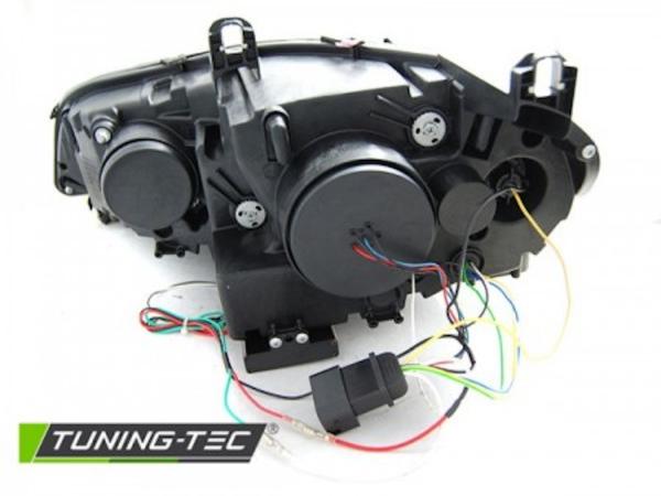 LED DRL Scheinwerfer 3D Angel Eyes passend für BMW X5 E70 Bj. 07-13 Schwarz