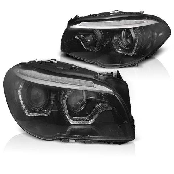 Scheinwerfer LED Angel Eyes passend für BMW 5er F10/F11 Lim./Touring 13-16 schwarz