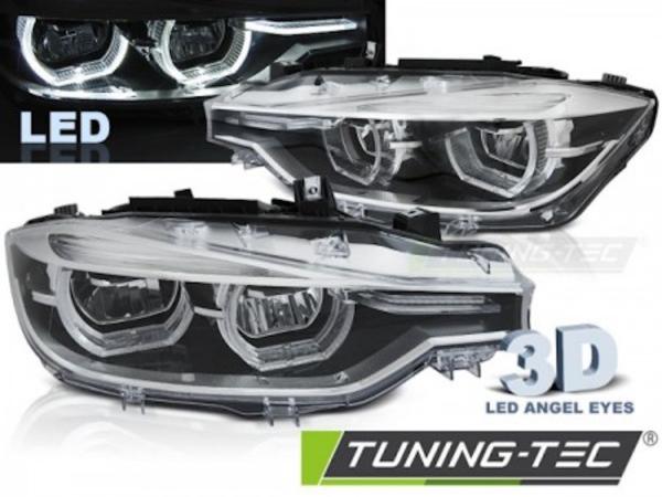 Voll LED Scheinwerfer Tagfahrlicht passend für BMW 3er F30 F31 Bj. 11-15 Schwarz