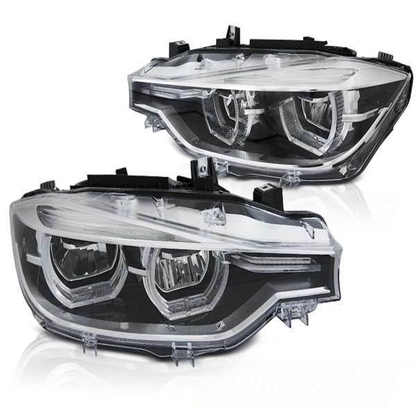 Voll LED Scheinwerfer Tagfahrlicht passend für BMW 3er F30 F31 Bj. 11-15 Schwarz