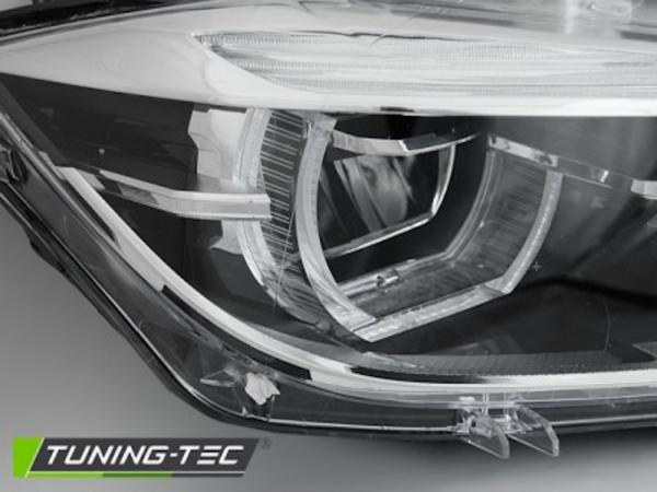 Voll LED Scheinwerfer Tagfahrlicht passend für BMW 3er F30 F31 LCI Facelift 15- Schwarz