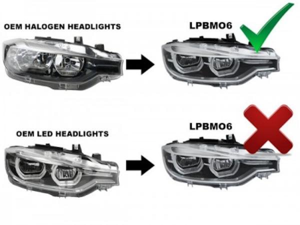 Voll LED Scheinwerfer Tagfahrlicht passend für BMW 3er F30 F31 LCI Facelift 15- Schwarz