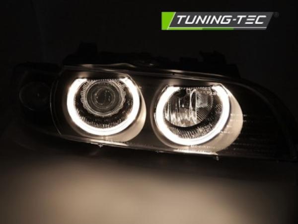 Xenon Angel Eyes Scheinwerfer passend für BMW 5er E39 Facelift (LCI) 00-03 schwarz
