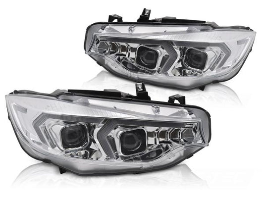 Xenon LED Tagfahrlicht Scheinwerferset passend für BMW 4er F32/F33 Coupe/Cabrio 13-17 chrom