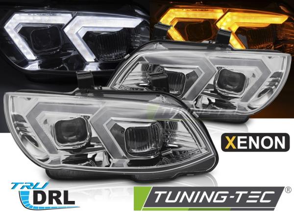 Xenon LED Tagfahrlicht Scheinwerferset passend für BMW 3er Coupe/Cabrio E92/E93 LCI 10-13 chrom