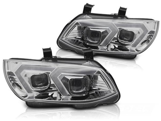 Xenon LED Tagfahrlicht Scheinwerferset passend für BMW 3er Coupe/Cabrio E92/E93 LCI 10-13 chrom