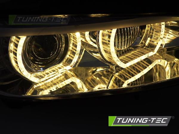 3D Xenon LED Tagfahrlicht Angel Eyes Scheinwerfer passend für BMW 3er Coupe/Cabrio E92/E93 06-10 chrom