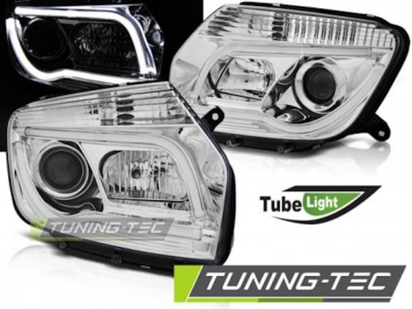 Scheinwerfer LED Tagfahrlicht Optik passend für Dacia Duster Bj. 10-14 Chrom LTI