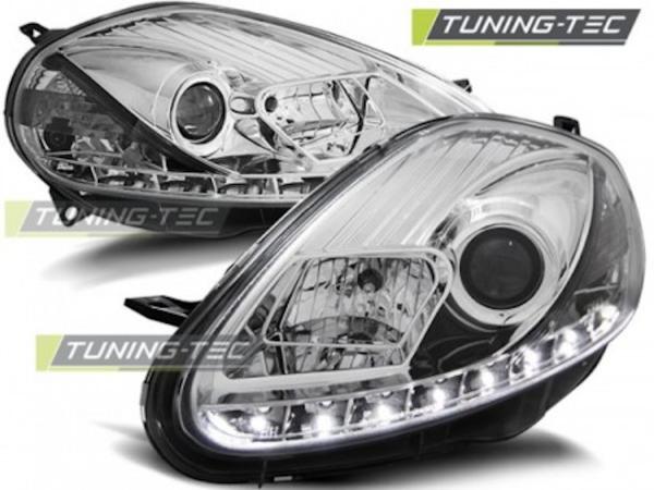 Scheinwerfer LED Tagfahrlicht Optik passend für Fiat Grande Punto Bj. 08-09 Chrom