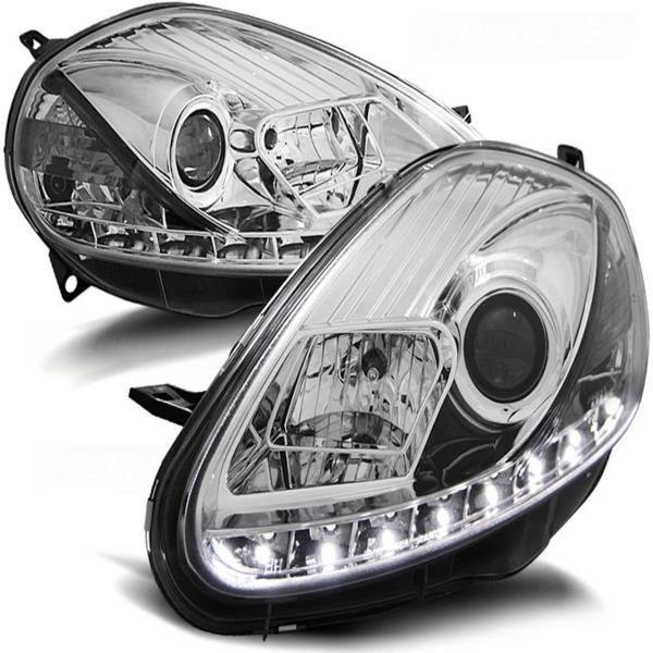 Scheinwerfer LED Tagfahrlicht Optik passend für Fiat Grande Punto Bj. 08-09 Chrom