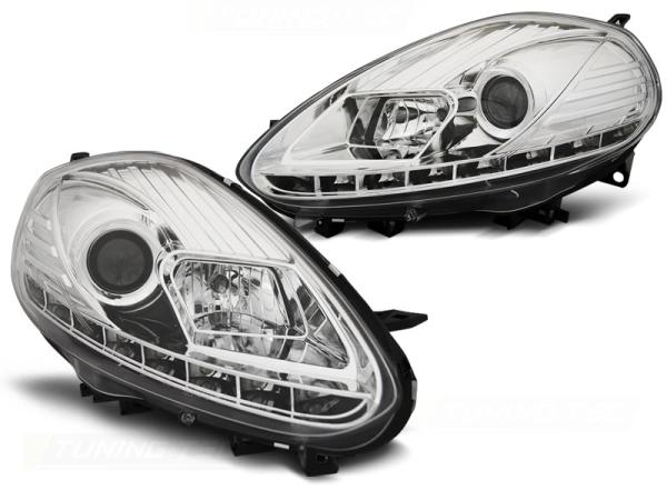 Scheinwerfer DRL LED Tagfahrlicht passend für Fiat Punto Evo Bj. 09-12 Chrom