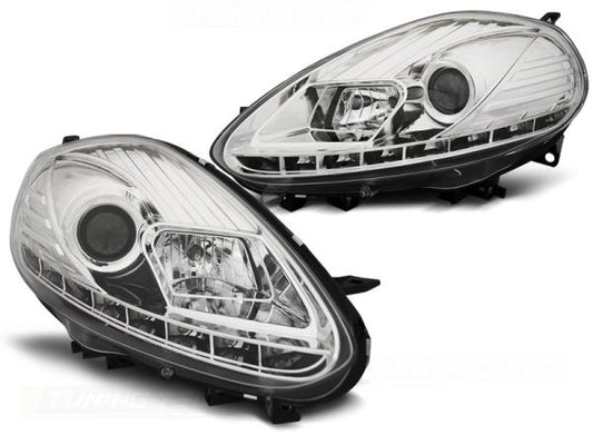 Scheinwerfer DRL LED Tagfahrlicht passend für Fiat Punto Evo Bj. 09-12 Chrom