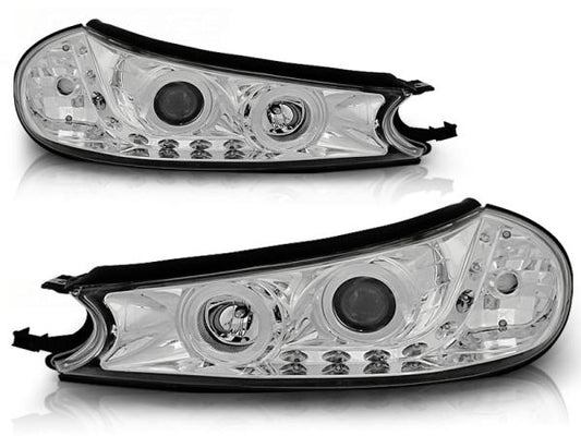 LED Tagfahrlicht Design Scheinwerfer passend für Ford Mondeo MK1 96-00 chrom