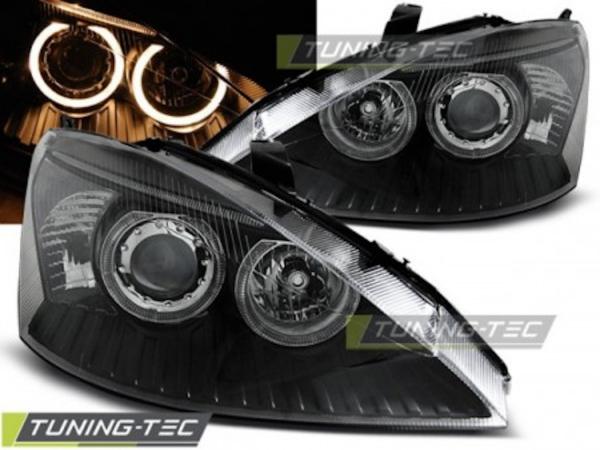 Scheinwerfer Angel Eyes passend für Ford Focus MK1 Bj. 98-01 Schwarz