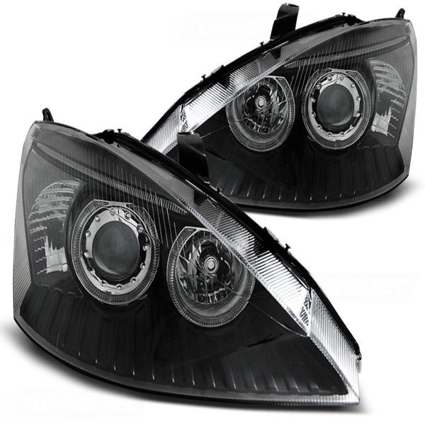 Scheinwerfer Angel Eyes passend für Ford Focus MK1 Bj. 98-01 Schwarz
