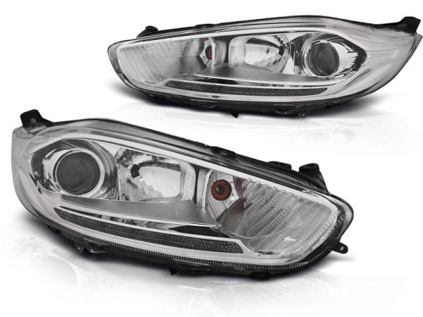 Scheinwerfer DRL LED Tagfahrlicht passend für Ford Fiesta MK7 Bj. 13-17 Chrom