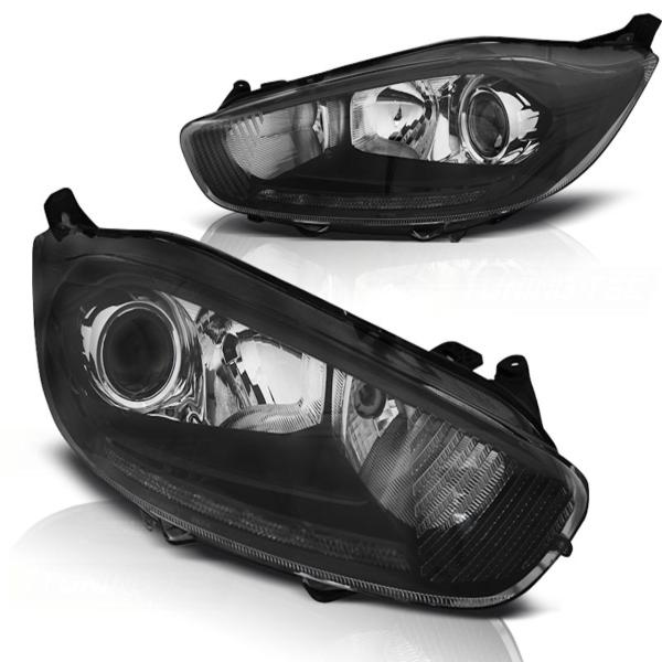 Scheinwerfer DRL LED Tagfahrlicht passend für Ford Fiesta MK7 Bj. 13-17 Schwarz