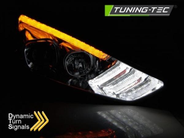 Scheinwerfer DRL LED Tagfahrlicht passend für Ford Focus 3 15-18 Chrom mit dynamische Blinker