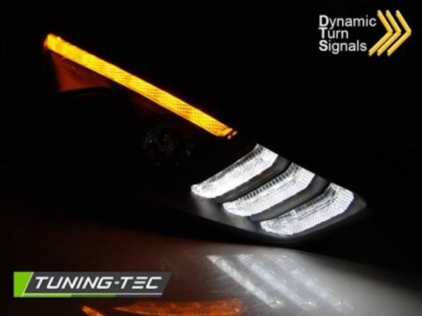 Scheinwerfer DRL LED Tagfahrlicht passend für Ford Focus 3 15-18 BLACK mit dynam Blinker