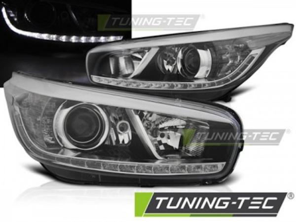 Scheinwerfer LED Tagfahrlicht Optik passend für Kia Ceed II Bj. 12-18 Schwarz