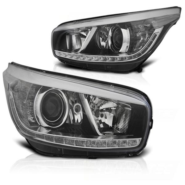 Scheinwerfer LED Tagfahrlicht Optik passend für Kia Ceed II Bj. 12-18 Schwarz