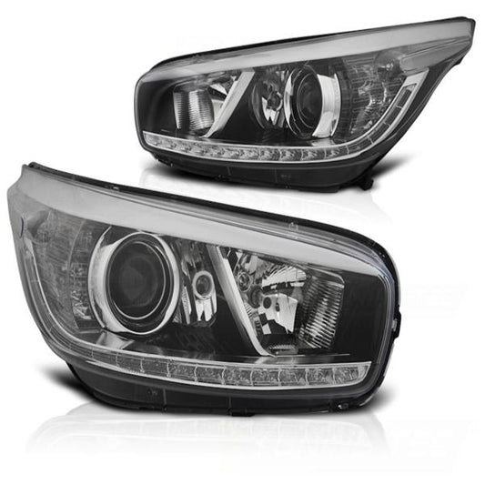 Scheinwerfer LED Tagfahrlicht Optik passend für Kia Ceed II Bj. 12-18 Schwarz