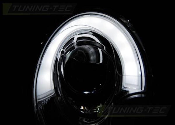 Scheinwerfer LED Tagfahrlicht Optik passend für Mini One Cooper Bj. 06-14 Chrom LTI