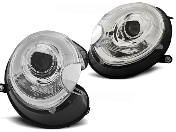Scheinwerfer LED Tagfahrlicht Optik passend für Mini One Cooper Bj. 06-14 Chrom LTI