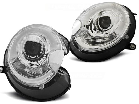 Scheinwerfer LED Tagfahrlicht Optik passend für Mini One Cooper Bj. 06-14 Chrom LTI