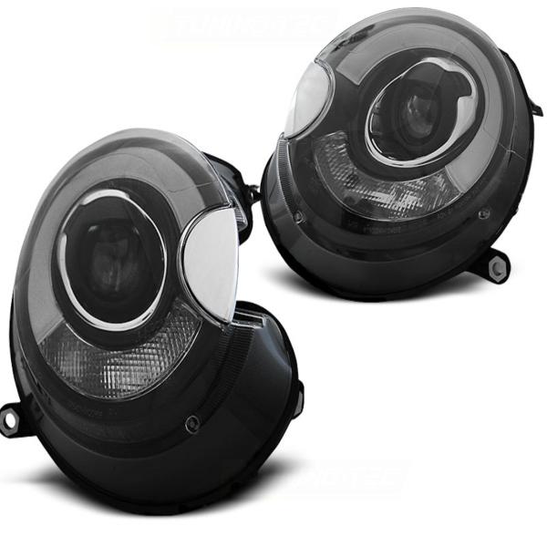 Scheinwerfer LED Tagfahrlicht Optik passend für Mini One Cooper Bj. 06-14 Schwarz LTI