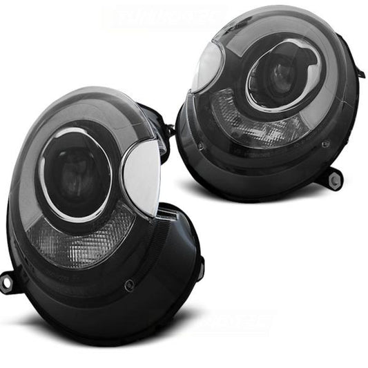 Scheinwerfer LED Tagfahrlicht Optik passend für Mini One Cooper Bj. 06-14 Schwarz LTI