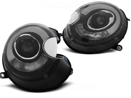 Scheinwerfer LED Tagfahrlicht Optik passend für Mini One Cooper Bj. 06-14 Schwarz LTI