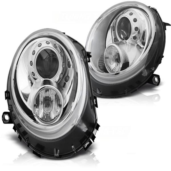 Scheinwerfer Klarglas passend für Mini One Cooper Bj. 06-14 Chrom