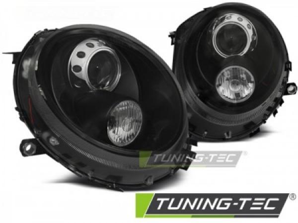 Scheinwerfer Klarglas passend für Mini One Cooper Bj. 06-14 Schwarz