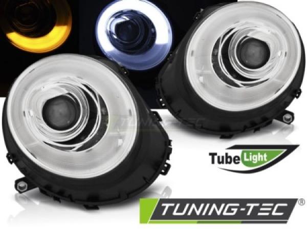 Scheinwerfer LED Tagfahrlicht Optik passend für Mini One Cooper Bj. 06-14 Chrom LTI