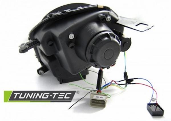 Scheinwerfer LED Tagfahrlicht Optik passend für Mini One Cooper Bj. 06-14 Schwarz LTI