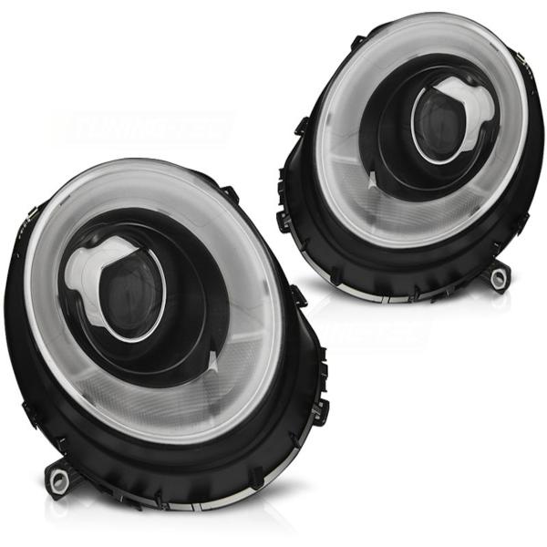 Scheinwerfer LED Tagfahrlicht Optik passend für Mini One Cooper Bj. 06-14 Schwarz LTI