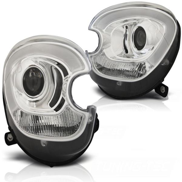 Xenon Scheinwerfer LED Tagfahrlicht Optik passend für Mini R60 R61 B10-14 Chrom LTI