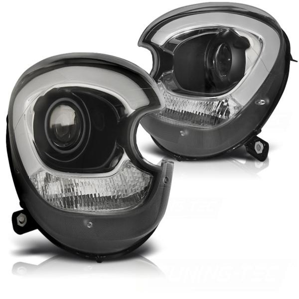 Xenon Scheinwerfer LED Tagfahrlicht Optik passend für Mini R60 R61 10-14 Schwarz LTI