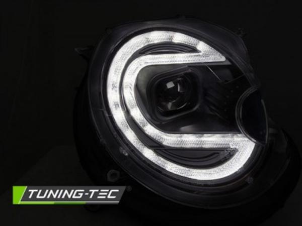 Scheinwerfer LED Tagfahrlicht Optik passend für Mini One Cooper Bj. 06-14 Schwarz LTI