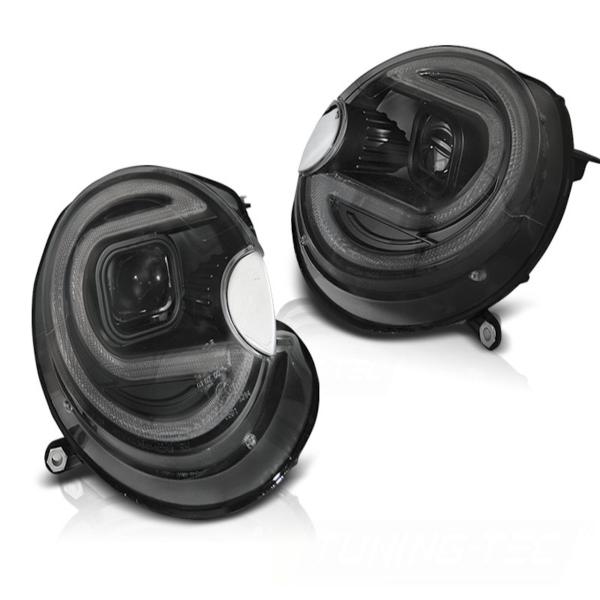 Scheinwerfer LED Tagfahrlicht Optik passend für Mini One Cooper Bj. 06-14 Schwarz LTI