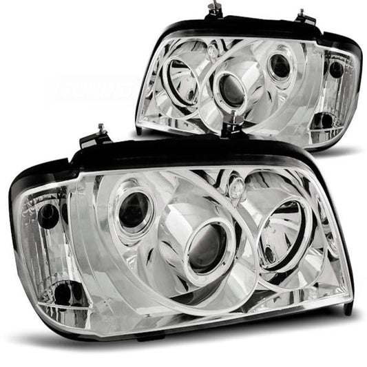Klarglas Scheinwerfer passend für Mercedes Benz C-Klasse W202 93-00 chrom